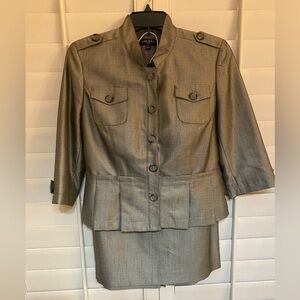 Nine West Women's Gray Blazer Suit with Skirt Excellent Condition Women’s Size 6